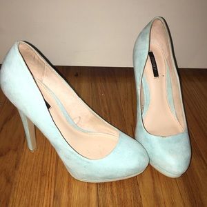 Baby blue heels